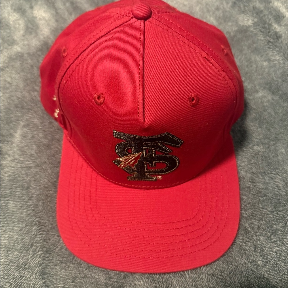 Travis Scott FSU DS Red Baseball Cap with Embroidered Logo